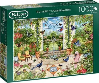 Immagine prodotto di Jumbo 11255 Falcon - Conservatorio delle farfalle Puzzle da 1000 pezzi
