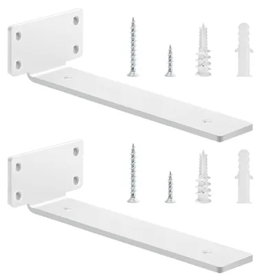 Imagen del producto de Solidchoice - Juego de 2 soportes de pared robustos para estantes de 30 cm