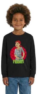 Produktbild von Spreadshirt Die Drei Ausrufezeichen Franzi Teenager Premium Langarmshirt, 146/152 (10 Jahre), Schwarz