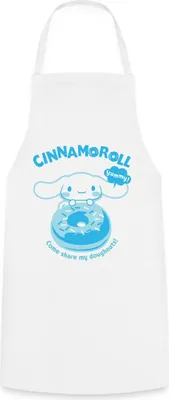 Produktbild von Spreadshirt Cinnamoroll Mit Donut Yummy Doughnuts Kochschürze, One size, Weiß