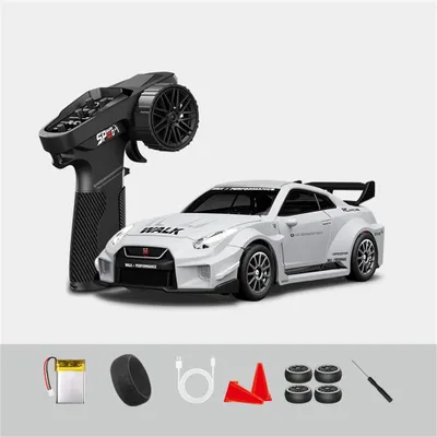 Produktbild von Hstar D43-02 RC Drift Auto 1:43, 2,4G 4WD, Gyro, proportional, Metall Karosserie, LED Licht, Mini Racing Car RTR, High Speed, Typ: Hellgrau 02Q10