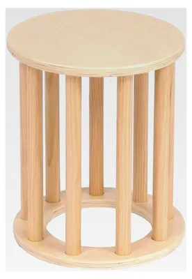 Produktbild von Hocker NALAN – Holzfarben, Pappel-Sperrholz (33 x 33 x 10 cm) | Multifunktionale Wippe