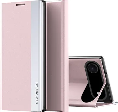 Produktbild von Hülle für iPhone Air, Kunstleder Magnetisch Klapp Stand Schutzhülle Rosa