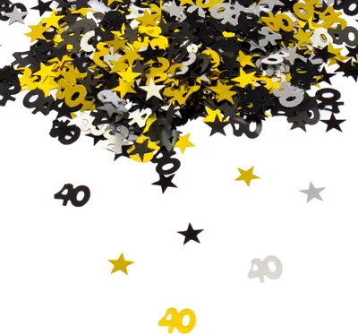 Produktbild von Oblique Unique Konfetti 40 Geburtstag Jubiläum Streudeko Streuteile Tisch Deko 500 Stk