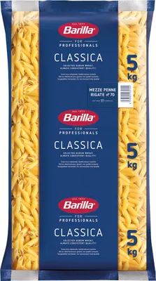 Produktbild von Barilla Hartweizen Pasta Mezze Penne Rigate n. 70 – 1er Pack (1x5kg)