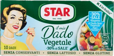 Produktbild von Dado per Brodo Vegetale Brühwürfel -30% di10x100g - Star
