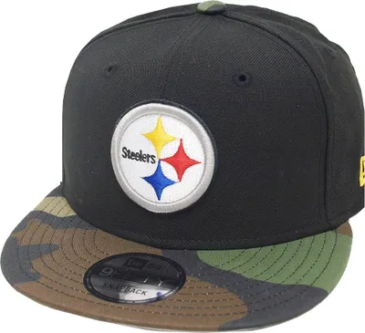 Obrázek produktu pro New Era Pittsburgh Steelers Snapback Cap Black Camo 9fifty 950 OSFA Basecap limitovaná edice