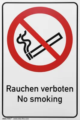 Produktbild von Schild "Rauchen verboten No smoking" ISO 7010