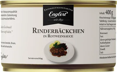 Produktbild von Rinderbäckchen in Rotweinsauce