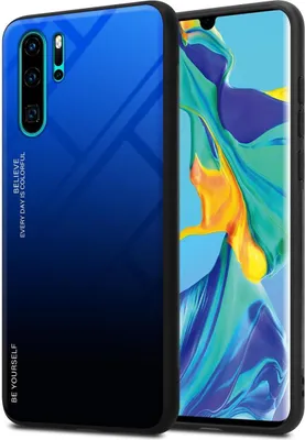 Produktbild von Cadorabo Hülle für Huawei P30 PRO Schutz Hülle in Schwarz Handyhülle TPU Etui Cover Case Tempered Glas