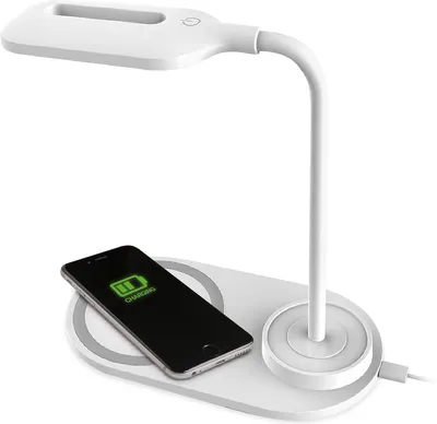 Zdjęcie produktu dla Lampa biurkowa i bezprzewodowa ładowarka do urządzeń mobilnych - 2 w 1