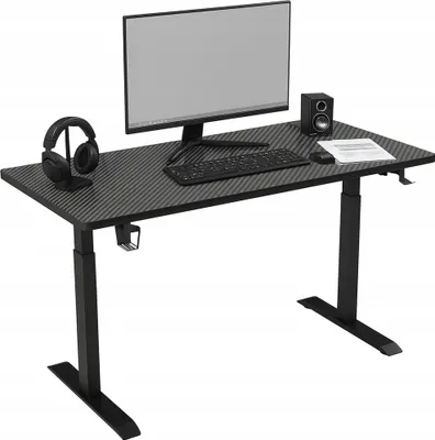 Produktbild von Ekspand | Höhenverstellbarer Schreibtisch - Schwarz - 120 cm - Elektrische Regulierung 72-118 cm - Led Beleuchtung