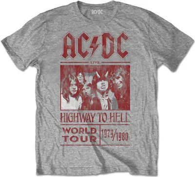 Zdjęcie produktu dla AC/DC Highway to Hell World Tour 1979/1980 Grey M Koszulka