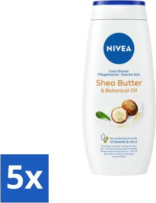 Obrázok produktu pre Nivea - Sprchový gél - Bambucké maslo a rastlinný olej - 250 ml - Hodnotné balenie - 5 kusov