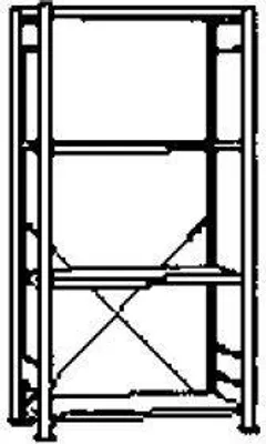 Produktbild von SCHULTE Schwerlastregal 12650-B silber 100,0 x 50,0 x 200,0 cm