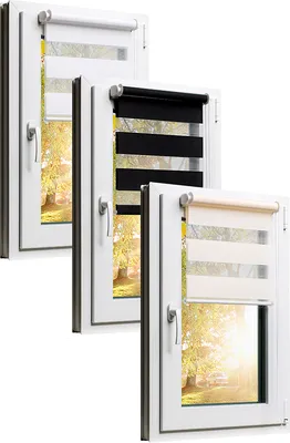 Produktbild von TEXMAXX Doppelrollo ohne bohren - Rollos ohne bohren - Fensterrollo -  Klemmfix Rollo - Sonnenschutz - Jalousie - inkl. Zubehör
