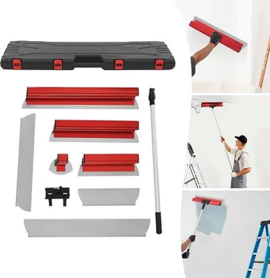 Imagen del producto de Juego de cuchillas ergonómicas para placas de yeso de 35 cm - color rojo
