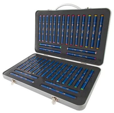 Produktbild von Doppelseitige Filzstifte 36 Stk. im Metallkoffer