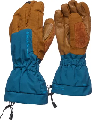 Glissade Handschuhe von Black Diamond in braun und blau; geeignet für Aufstiegsaktivitäten.
