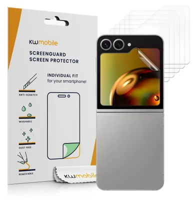 Produktbild von kwmobile 6x Displayschutzfolie kompatibel mit Samsung Galaxy Z Flip6 Folie - klare Schutzfolien Set in transparent