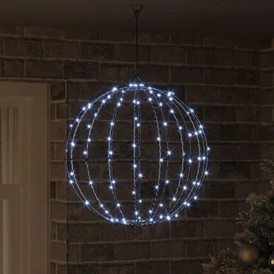 Produktbild von vidaXL Ball mit 160 LEDs Kaltweiß 50,5 x 50,5 x 52 cm Metall