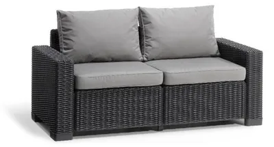Immagine prodotto di Divano 2 Posti da Giardino 141x68x71,5 cm in Resina Keter California Antracite