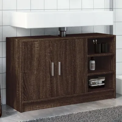 Immagine prodotto di Maison Exclusive - Mobile lavabo effetto rovere marrone 90x29x55 cm