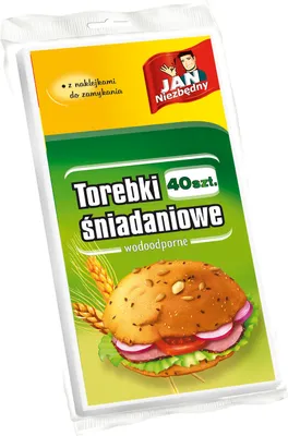 Zdjęcie produktu dla Jan Niezbędny, Torebki śniadaniowe papierowe, 40 sztuk