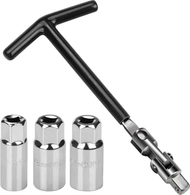 Produktbild von Zündkerzenschlüsselset, 5-teilig, 16/18/21 mm, universeller Zündkerzenschlüssel für Auto und Motorrad, Zündkerzenschlüssel, Set von 5 Stück
