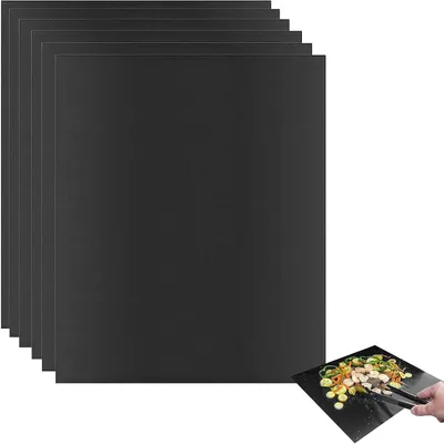 Imagen del producto de Juego de 6 láminas antiadherentes, de 40x33 cm, para parrilla y horno