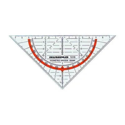 Produktbild von Geometrie-Dreieck 16 cm Kunststoff im PP-Etui.