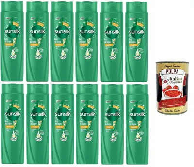 Produktbild von 12x Sunsilk, Dream Curl Shampoo, Shampoo für definiertes und elastisches lockiges Haar, 250 ml+ Italian Gourmet polpa 400g
