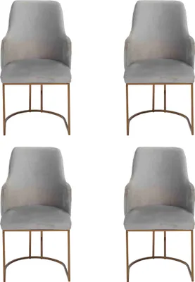 Obrázek produktu pro Moderní šedé jídelní židle, stylové kuchyňské židle, design, 4 kusy
