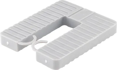Produktbild von GLUSKE Euroklick Distanzplatte mit Sperrhaken 65 x 52,5 x 8 mm, grau, 500 Stück | Unterlegkeile - Distanzplättchen