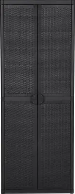 Immagine prodotto di vidaXL Mobile da giardino nero 65x45x172 cm PP rattan