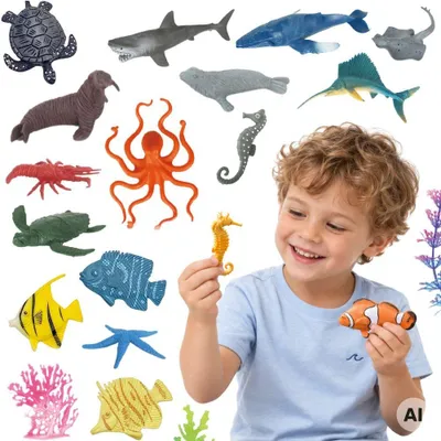 Productafbeelding van Woopie Set Zeedieren Figuren 33 St.