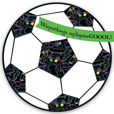 Productafbeelding van Gepersonaliseerd cadeaukaartje KW Neon, met een gedrukt balmotief