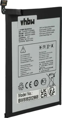 Produktbild von vhbw Akku kompatibel mit T-MOBILE 5062W, Revvl 4 Plus, 5062Z Handy Smartphone Telefon (3850 mAh, 3,85 V, Li-Polymer)