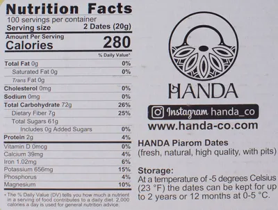 Produktbild von HANDA- Getrocknete Datteln mit Kern 500gr.