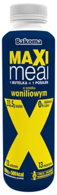 Zdjęcie produktu dla Bakoma Maxi Meal o smaku waniliowym 500g
