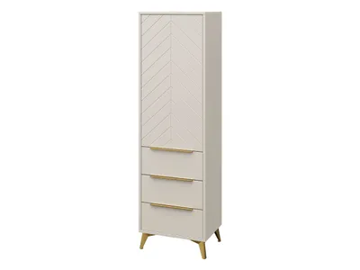 Immagine prodotto di Armadio guardaroba stretto 54 cm con cassetti XELA - beige sabbia