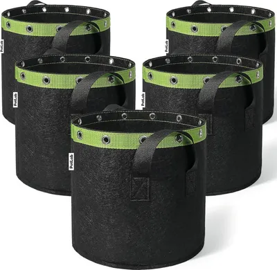 Produktbild von POTLAB Pflanzsack 20L Griffe Metallösen Stofftopf Pflanzbeutel