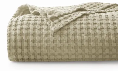 Obrázok produktu pre Elzusha – prikrývka zo 100% bavlny, vaflový vzor, béžová, 220 x 240 cm
