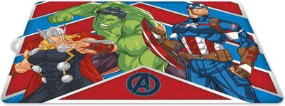 Obrázok produktu pre Tataway Marvel Modro-červená plastová podložka na mieru pre deti Avengers Thor Hulk Captain America