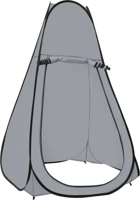 Produktbild von vidaXL Pop-Up Duschzelt, Grau, 120x120x200 cm, für Camping und Privatsphäre