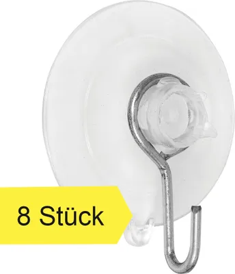 Produktbild von 8 Saugnäpfe - ø ca. 4 cm - mit Haken