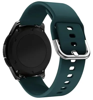 Immagine prodotto di Bracciale da 20 mm, compatibile con smartwatch Samsung, Xiaomi, Huawei, Amazfit, Garmin, con chiusura in metallo, colore verde scuro