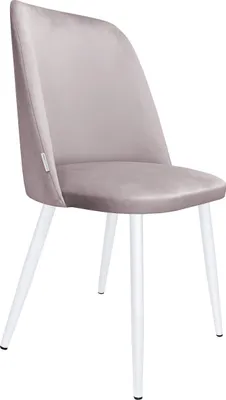 Produktbild von Samtiges Sessel GOYA MG55 mit weißen Beinen. Moderner Sessel für Wohnzimmer, Esszimmer und Küche