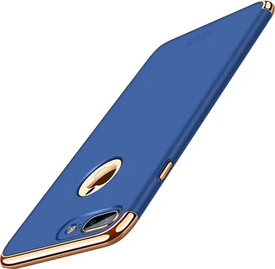 Zdjęcie produktu dla Pokrowiec na telefon komórkowy Etui ochronne na Apple iPhone 8 Plus Bumper 3 w 1 Cover Chrome Blue
