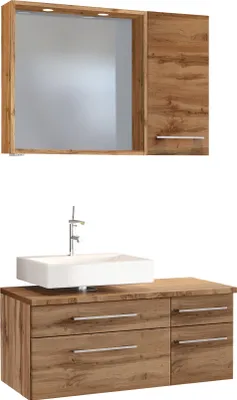 Produktbild von Held Möbel Unterbecken-Set Davos 90 cm -D- (links) Wotaneiche/Wotaneiche